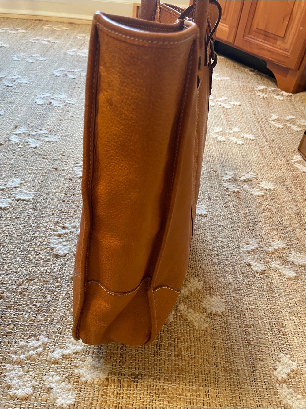 Vintage Brown  Polo Ralph Lauren Heritage tumbled leather tote - Picture 8 of 14